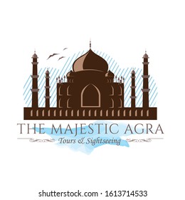 taj mahal logo and tour travel business 