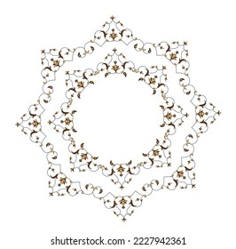 Taj Mahal ornamental inlay work vector