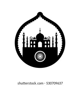 Taj Mahal Palace India Design Vector Illustration Eps 10