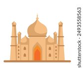 taj mahal is a palace in india isolated