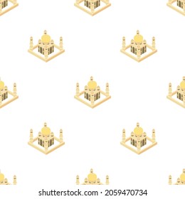 Taj Mahal pattern seamless background texture repeat wallpaper geometric vector