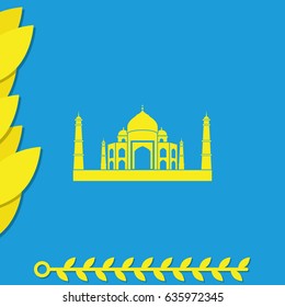 Taj Mahal silhouette icon.