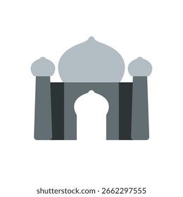 Taj Mahal Ilustración de icono plano simple