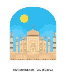 taj mahal temple portrait isolated