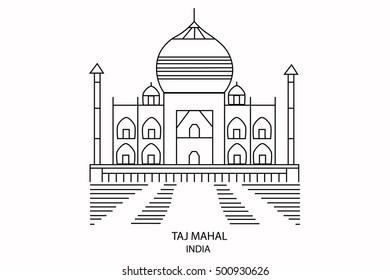 Taj Mahal Tower, Eps File, Vector Illustration