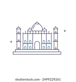 Taj Mahal Vector Diseño de iconos