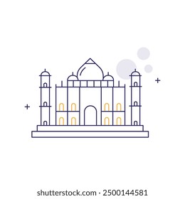 Taj Mahal Vector Icon Design
