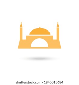Taj mahal vector icon. Flat vector taj mahal icon symbol sign from modern india collection for mobile concept and web apps design.