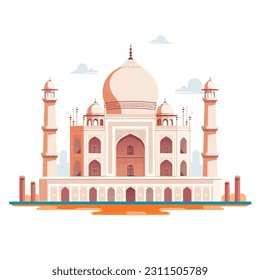 Taj Mahal vector illustration isolated