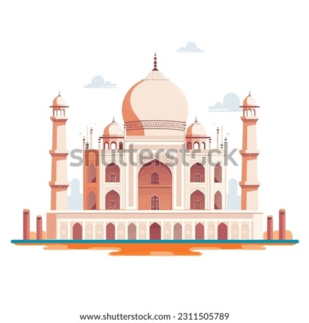 Taj Mahal vector illustration isolated
