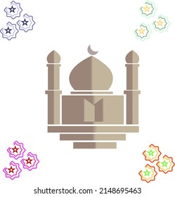 Taj mahal vector illustration mosque ramadan kareem.Perfect for background.