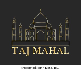 Taj Mahal vector logo 