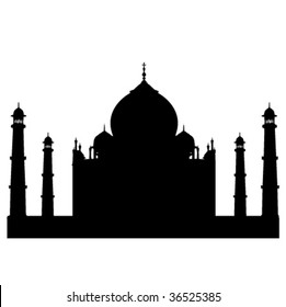 Taj Mahal Vector Silhouette