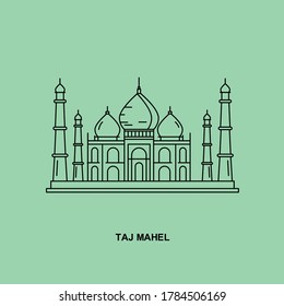 Ilustración de Taj Mahel - vector 