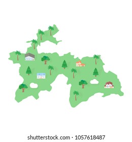 Tajikistan Asian map real estate