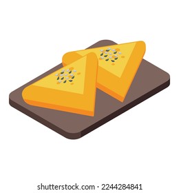 Icono de panadería de Tayikistán vector isométrico. Ciudad de viajes. País capital