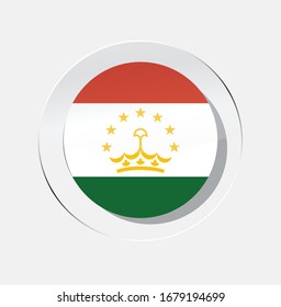 tajikistan country flag circle icon with a white background