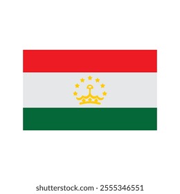 Tajikistan country flag vector illustration simbol design