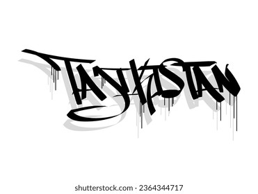 TAJIKISTAN country graffiti tag style