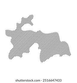 tajikistan country map icon illustration design