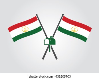 Tajikistan Emblem Mailbox