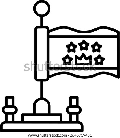 Tajikistan Filled Style Icon Design
