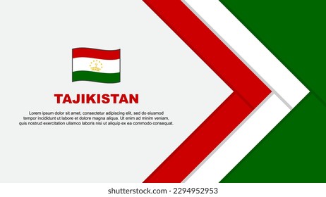 Tajikistan Flag Abstract Background Design Template. Tajikistan Independence Day Banner Cartoon Vector Illustration. Tajikistan Banner