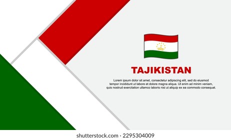 Tajikistan Flag Abstract Background Design Template. Tajikistan Independence Day Banner Cartoon Vector Illustration. Tajikistan Illustration