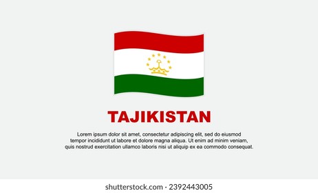 Tajikistan Flag Abstract Background Design Template. Tajikistan Independence Day Banner Social Media Vector Illustration. Tajikistan Background