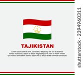Tajikistan Flag Background Design Template. Tajikistan Independence Day Banner Social Media Post. Tajikistan Design
