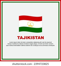 Tajikistan Flag Background Design Template. Tajikistan Independence Day Banner Social Media Post. Tajikistan Banner