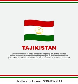 Tajikistan Flag Background Design Template. Tajikistan Independence Day Banner Social Media Post. Tajikistan Design