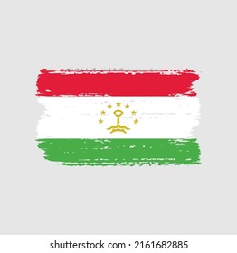 Tajikistan Flag Brush. National Flag