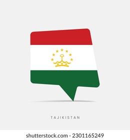 Tajikistan flag bubble chat icon
