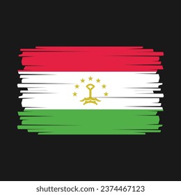 Tajikistan Flag Design Vector Illustration