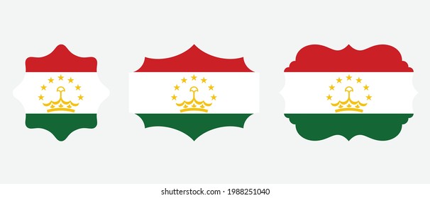 Tajikistan flag. flat icon symbol vector illustration