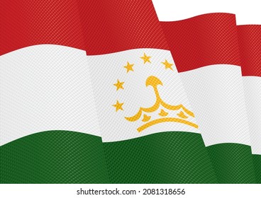 tajikistan flag fluttering gradient texture