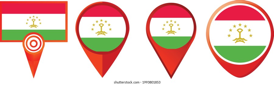 Tajikistan flag icon . web icon set . icons collection. Simple vector illustration.