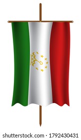 Vector de imagen de la bandera de Tayikistán. 