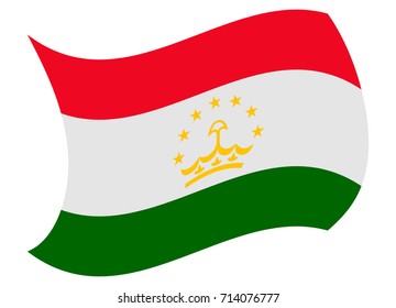 tajikistan flag moved by the wind