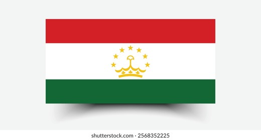 Tajikistan flag official colors and proportion digital vector illustration