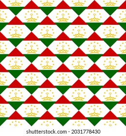 tajikistan flag seamless pattern tradition concept. vector illustration. print, cover, paper, decoration, banner, etc