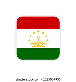 Tajikistan flag. Tajikistan square flag.
