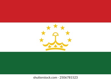 Tajikistan Flag vector design and illustration , National flag of Tajikistan