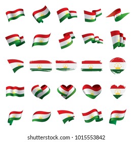 Tajikistan flag, vector illustration