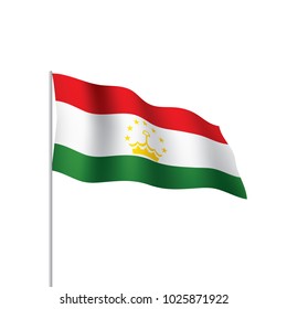 Tajikistan flag, vector illustration on a white background