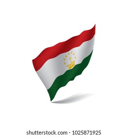 Tajikistan flag, vector illustration on a white background