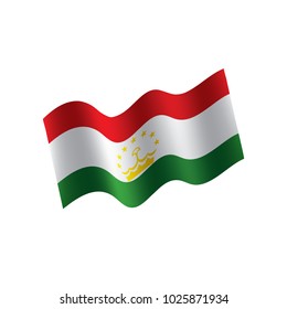 Tajikistan flag, vector illustration on a white background