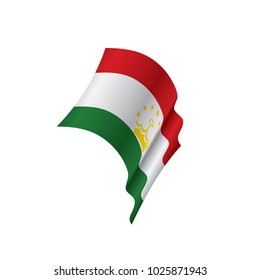 Tajikistan flag, vector illustration on a white background