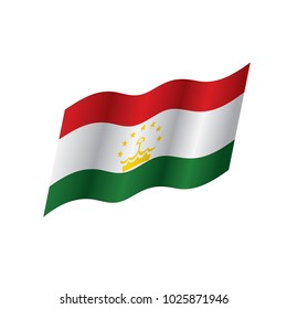 Tajikistan flag, vector illustration on a white background